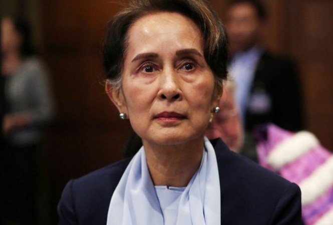 Cố vấn nhà nước Myanmar hầu tòa quốc tế Cố vấn nhà nước Myanmar Aung San Suu Kyi trong ngày thứ hai của phiên tòa
Ảnh: Getty