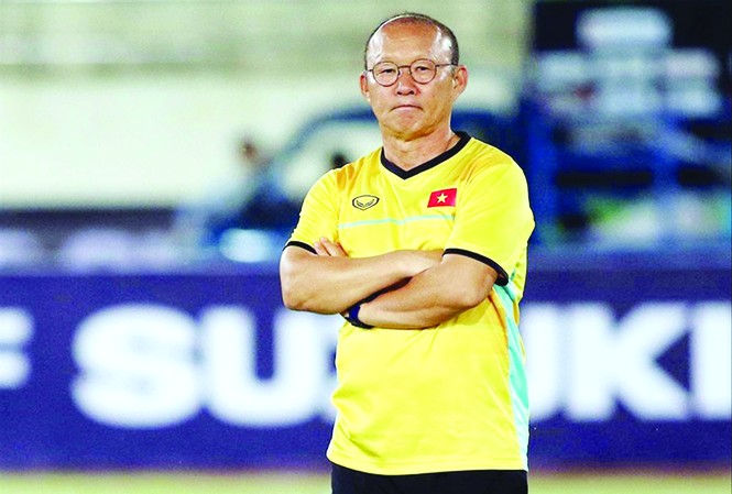 Giấc mơ lớn của HLV Park Hang Seo Thầy Park muốn cùng tuyển Việt Nam hiện thực hóa giấc mơ World Cup Ảnh: CTV