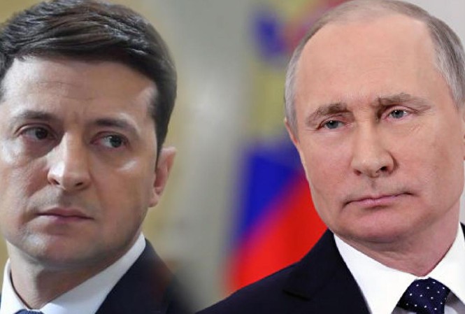 Tổng thống Nga sẽ gặp tổng thống Ukraine? Tổng thống Ukraine Zelensky (trái) đã vài lần điện đàm với ông Putin, nhưng chưa từng gặp nhau trực tiếp ảnh: UNIAN