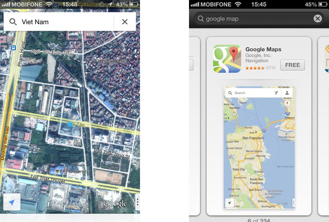 Ứng dụng bản đồ Google Maps quay lại iOS Ứng dụng bản đồ Google Maps quay lại iOS