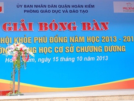 Prudential, báo Tiền Phong tổ chức giải bóng bàn cho học sinh Prudential, báo Tiền Phong tổ chức giải bóng bàn cho học sinh