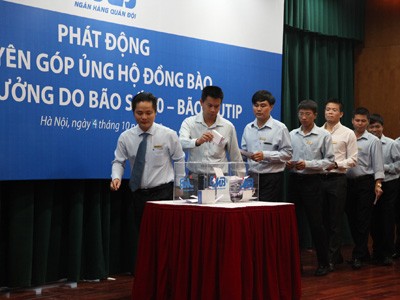 MB phát động ủng hộ đồng bào miền Trung MB phát động ủng hộ đồng bào miền Trung