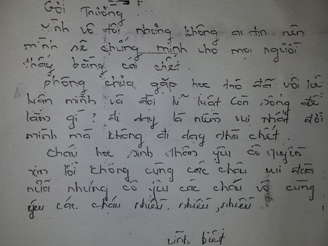 Cô giáo đốt bỏng tay học trò đã tử vong Cô giáo đốt bỏng tay học trò đã tử vong