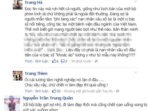 Cộng đồng teen ‘dậy sóng’ vụ bác sĩ vứt xác bệnh nhân Cộng đồng teen ‘dậy sóng’ vụ bác sĩ vứt xác bệnh nhân