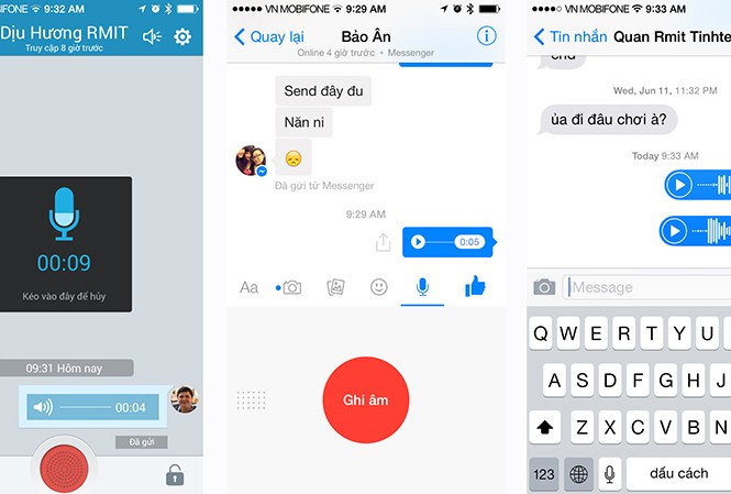 Tài xế rảnh tay với Android Auto Công nghệ xử lý giọng nói tiếp tục thay đổi phương thức giao tiếp. Các OTT như Zalo, Facebook, imessage đã sớm bổ sung tính năng ghi âm và gửi tin nhắn thoại. Ảnh: Tinh Tế.