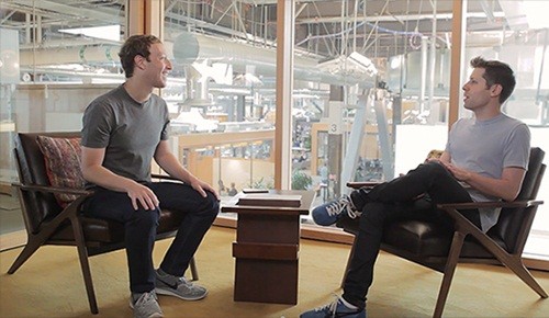 Lý do ông chủ Facebook từ chối 1 tỷ USD từ Yahoo Mark Zuckerberg (trái) trong buổi trò chuyện hôm qua. Ảnh: Y Combinator