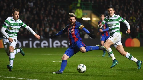Messi đứng trước cơ hội cuối cùng mùa này để phá kỷ lục của Ronaldo Messi đang dẫn đầu cuộc đua Vua phá lưới Champions League mùa này với chín bàn. Ảnh: Reuters