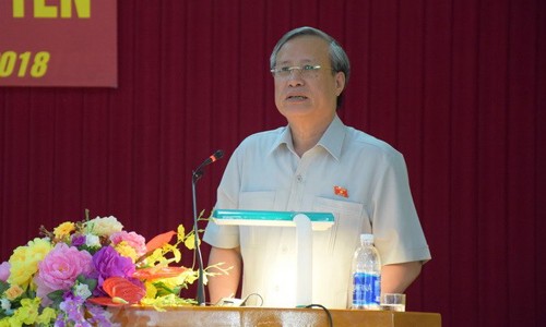 Tuyệt đối không để xảy ra tình trạng chạy chức, chạy quyền Thường trực Ban Bí thư Trần Quốc Vượng. (Ảnh: Tuấn Anh/TTXVN)