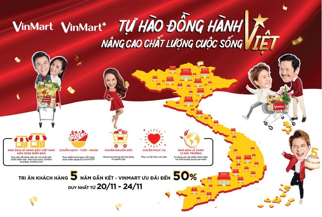 Vinmart & Vinmart+ siêu khuyến mại mừng sinh nhật 5 tuổi VinMart & VinMart+ triển khai chương trình khuyến mại lớn chưa từng có mừng sinh nhật 5 tuổi