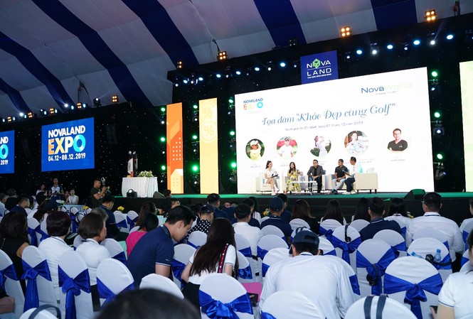 Lợi ích tích hợp khi đầu tư BĐS sân Golf Tọa đàm “Khỏe đẹp cùng Golf” thu hút đông đảo khách tham dự tại Novaland Expo