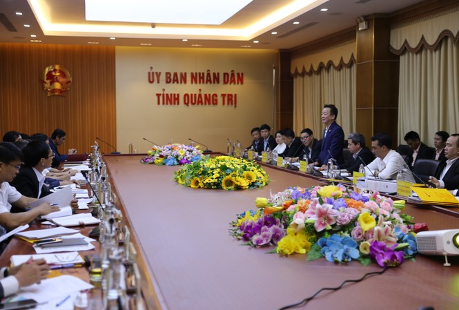 T&T Group đề xuất đầu tư dự án điện khí LNG khoảng 4,4 tỷ USD tại tỉnh Quảng Trị Ông Đỗ Quang Hiển, Chủ tịch HĐQT kiêm Tổng Giám đốc Tập đoàn T&T Group phát biểu tại buổi làm việc với lãnh đạo tỉnh Quảng Trị.