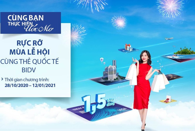 Tặng tiền lên tới 1,5 triệu đồng khi phát hành thẻ quốc tế BIDV Tặng tiền lên tới 1,5 triệu đồng khi phát hành thẻ quốc tế BIDV