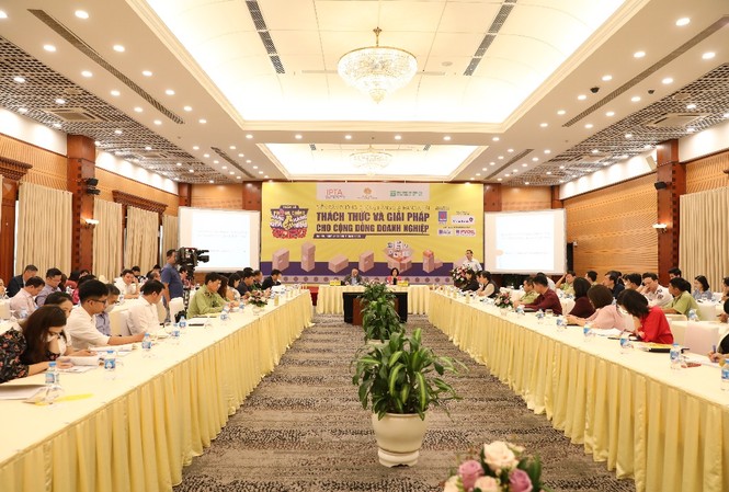 Thách thức và giải pháp phòng chống hàng giả, hàng nhái cho cộng đồng doanh nghiệp Toàn cảnh Diễn đàn tại Trung tâm Hội nghị Quốc tế, 35 Hùng Vương, Hà Nội