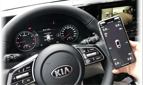 Cảm biến áp suất lốp ô tô thế hệ mới ICAR Ellisafe i3 hiện được trên ODO ICAR Ellisafe i3 hiển thị lên màn hình hệ thống của xe (ODO)