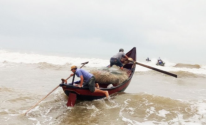 Ngư dân vượt sóng dữ kiếm ‘lộc trời’ ngày 30 Tết Ngư dân vượt sóng dữ kiếm ‘lộc trời’ ngày 30 Tết