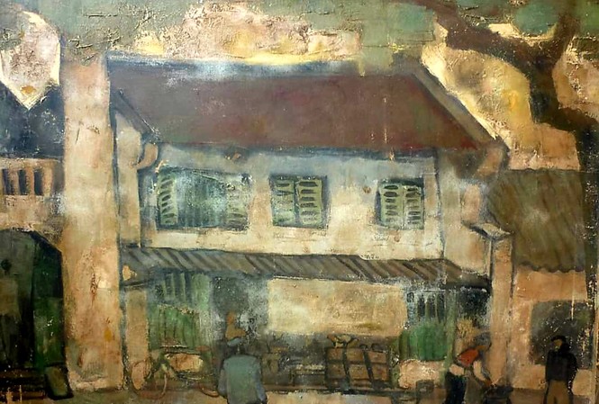 Gia tài tranh Cafe Lâm bây giờ ra sao? Tác phẩm: Quán Café Lâm, Họa sỹ: Bùi Xuân Phái, Sáng tác: 1963, chất liệu: Sơn dầu