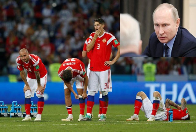 Dù bị loại, tuyển Nga vẫn được Tổng thống Putin khen ngợi Dù bị loại, tuyển Nga vẫn được Tổng thống Putin khen ngợi