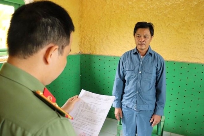 Đề nghị truy tố 3 bị can tổ chức vượt biên trái phép Bị can Lê Văn Trọng.-Ảnh: CA.