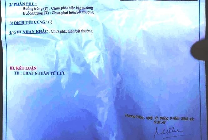 Vụ chẩn đoán sai 'thai chết lưu': Kết luận sơ suất, trình độ hạn chế Kết quả chẩn đoán của Trung tâm Y tế thị xã Hương Thủy khiến thai phụ Huỳnh Thị N. và người nhà vô cùng hoang mang