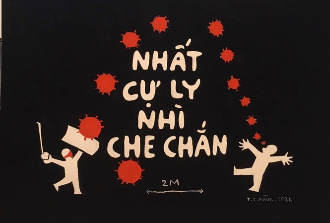 Nhất cự ly nhì che chắn - loạt tranh cổ động hài hước thời COVID-19 Nhất cự ly nhì che chắn - loạt tranh cổ động hài hước thời COVID-19