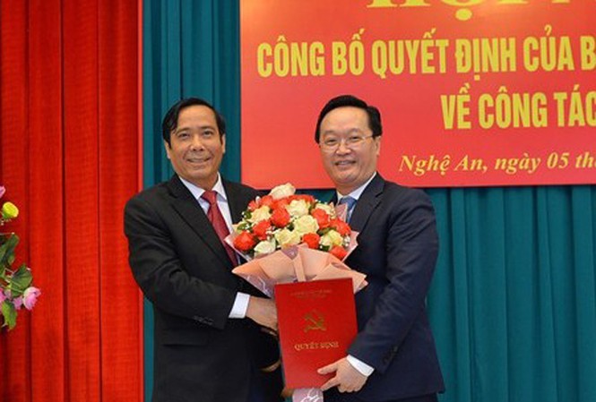 Công bố quyết định của Ban Bí thư về công tác cán bộ Thứ trưởng Bộ KH&ĐT Nguyễn Đức Trung làm Phó Bí thư Tỉnh ủy Nghệ An
