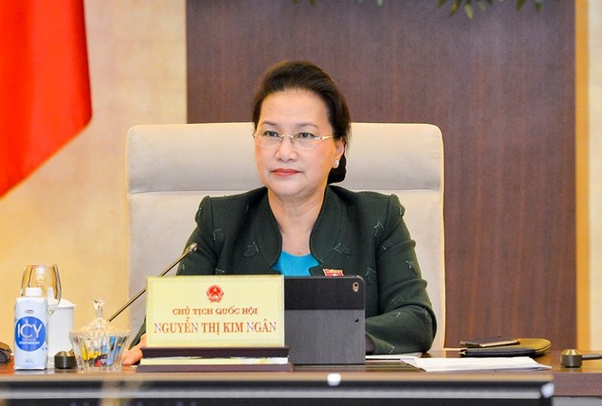 Chủ tịch Quốc hội: Rất ấn tượng về Thủ tướng, các bộ trưởng rất bản lĩnh, tự tin Chủ tịch Quốc hội Nguyễn Thị Kim Ngân tại phiên họp Uỷ ban Thường vụ Quốc hội. Ảnh QH