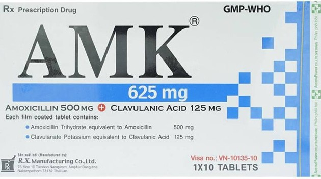 Thu hồi thuốc của Cty Mebiphar do không đạt tiêu chuẩn Thuốc AMK bị thu hồi.