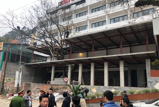 Ngột ngạt Tam Đảo: Cưỡng chế tháo dỡ hàng loạt công trình Cưỡng chế công trình vi phạm thuộc Khách sạn Ngôi sao