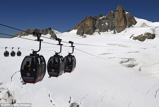 45 người mắc kẹt qua đêm trên độ cao 3.600m Cáp treo qua dãi Alps.