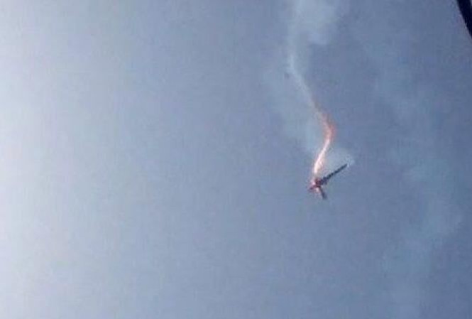 Iran tuyên bố bắn rơi máy bay trinh sát Mỹ Hình ảnh được cho là máy bay không người lái Mỹ bị bắn rơi. Ảnh: IRNA