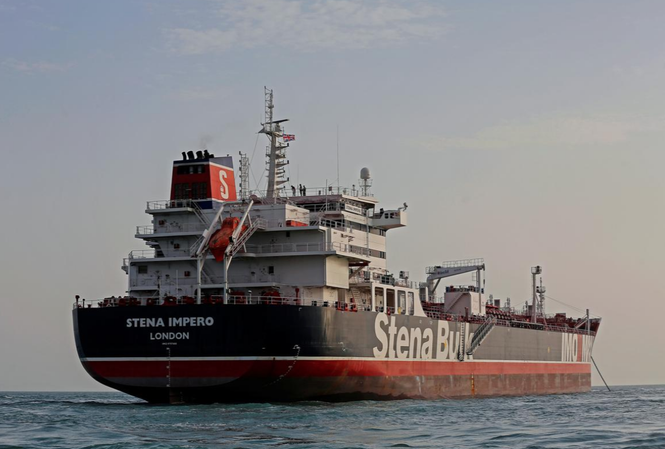 Có thủy thủ trên tàu Anh bị bắt, Nga vẫn một mực bênh Iran Tàu chở dầu Stena Impero. Ảnh: Reuters