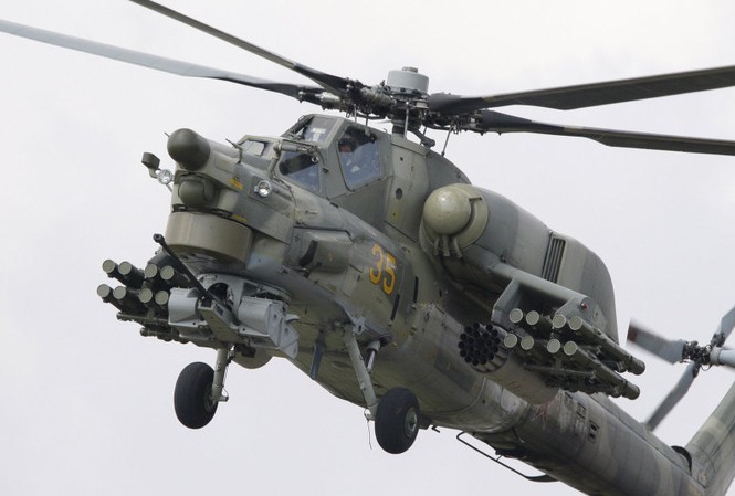 'Thợ săn' Mi-28 Nga rơi khi tập bay đêm, cả hai phi công thiệt mạng Trực thăng Mi-28. Ảnh: Sputnik