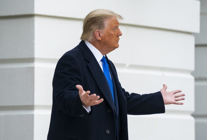 Trang web tranh cử của ông Trump bị tin tặc tấn công Tổng thống Donald Trump. Ảnh: EPA