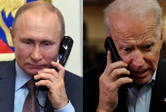 Lần đầu điện đàm với ông Putin, ông Biden lật ngược chính sách của ông Trump Ảnh: RT