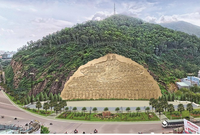 Cựu lãnh đạo Bình Định, chuyên gia chỉ ra những lo ngại về bức phù điêu 86 tỷ Phối cảnh bức phù điêu.