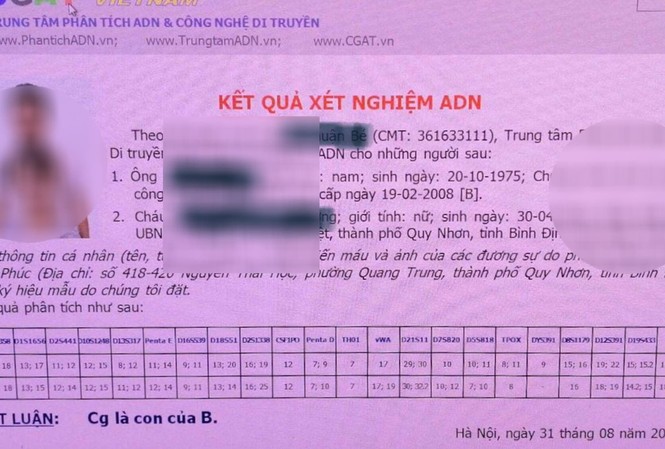 Nguyên PGĐ Sở GTVT Cần Thơ đâm đơn ra tòa sau khi bị 'tố' bỏ con rơi ở Quy Nhơn Nghi ngờ kết quả ADN, nguyên PGĐ Sở GTVT Cần Thơ đâm đơn ra tòa xác định cha con.