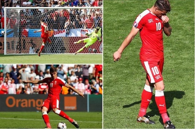 Người Thụy Sĩ không buồn ngôi sao 'tội đồ' Xhaka Granit Xhaka sút hỏng trong loạt luân lưu, khiến Thụy Sĩ phải chia tay giải.