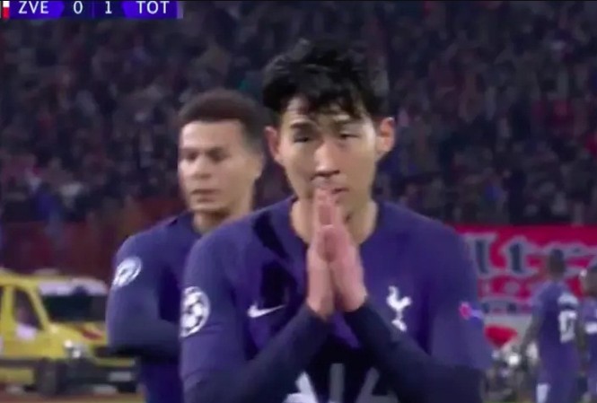 Tỏa sáng tại Champions League, Son Heung-Min có hành động bất ngờ Son Heung-Min một lần nữa gửi lời xin lỗi tới Andre Gomes.