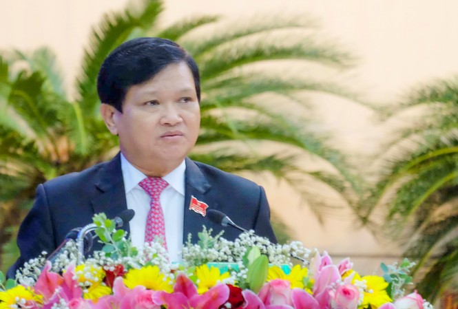 Năm 2020 kinh tế Đà Nẵng tăng trưởng âm 9,77% Ông Lê Nho Trung, Chủ tịch HĐND TP Đà Nẵng phát biểu khai mạc kỳ họp.