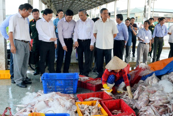 Còn 1 tàu cá đánh bắt bất hợp pháp, EU sẽ không gỡ 'thẻ vàng' cho Việt Nam Đoàn công tác Chính phủ do Phó Thủ tướng Trịnh Đình Dũng - Trưởng Ban chỉ đạo Quốc gia về chống khai thác IUU làm Trưởng đoàn, đã đến kiểm tra việc thực hiện chống khai thác IUU trên địa bàn tỉnh Kiên Giang.