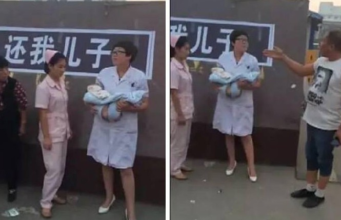 Bệnh nhi tử vong, người nhà bắt bác sỹ ôm xác Bác sỹ bị gia đình bắt ôm xác bệnh nhi ngoài cổng viện
