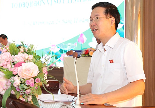Cán bộ có vấn đề khi để nhiều công trình xây dựng trái phép Đồng chí Võ Văn Thưởng, Ủy viên Bộ Chính trị, Bí thư Trung ương Đảng, Trưởng ban Tuyên giáo Trung ương tiếp xúc cử tri tỉnh Đồng Nai.