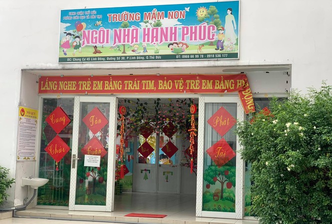 Phụ huynh tố trường cô lập con, bị cô giáo cho các bạn lêu lêu trước lớp Trường mầm non Ngôi Nhà Hạnh Phúc nơi xảy ra vụ việc