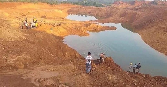 Trượt chân xuống hố khai thác quặng, hai học sinh đuối nước tử vong Khu vực xảy ra vụ việc thương tâm.
