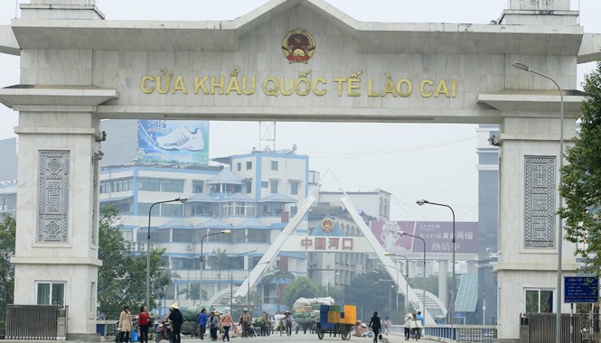 Trung Quốc có thể tạm đóng một số cửa khẩu với Việt Nam Cửa khẩu Quốc tế Lào Cai Việt Nam. Ảnh: Ngọc Châu
