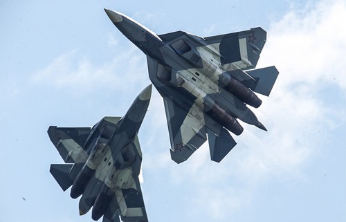 Bản tin 14H: Nga đặt tên chính thức cho 'bóng ma bầu trời' Những chiếc Su-57 của Nga. Ảnh: TASS.
