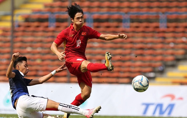 VFF phủ nhận nghi vấn U22 Việt Nam bán độ ở SEA Games 29 Công Phượng ghi bàn trong trận thắng Campuchia 4-1 của đội tuyển U22 Việt Nam tại SEA Games 29.