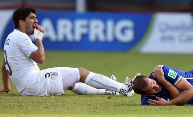 CĐV thắng độ lớn vì... Suarez cắn Chiellini CĐV thắng độ lớn vì... Suarez cắn Chiellini