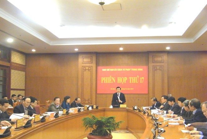 Để cơ chế thị trường đi vào tư pháp là hỏng Phiên họp thứ 17 của Ban chỉ đạo Cải cách Tư pháp TƯ