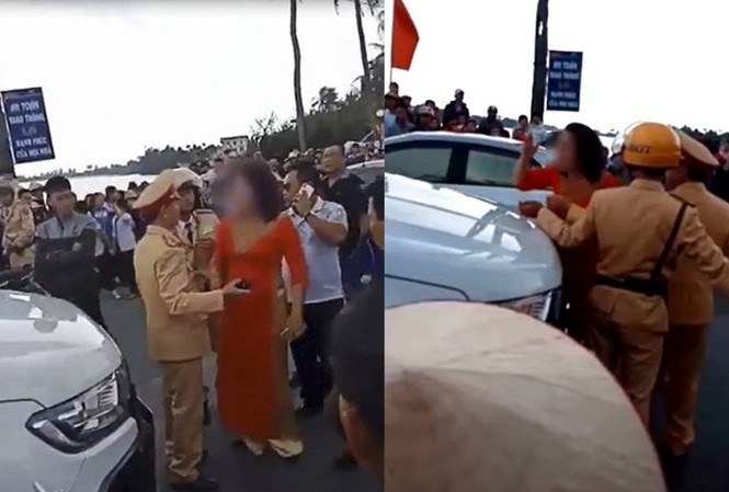 Bản tin 8H: CSGT chặn xe rước dâu, mẹ chú rể chửi bới um sùm Mẹ chú rể chửi bới sau khi xe đón dâu bị CSGT chặn lại do đốt pháo.